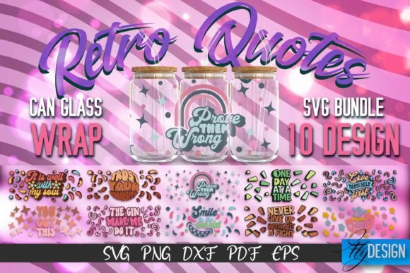 Glass Can Wrap SVG Retro Bundle V.7 Review
