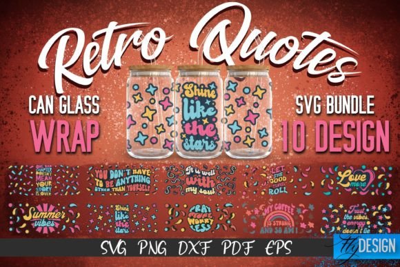 Glass Can Wrap SVG Retro Bundle V.8 Review