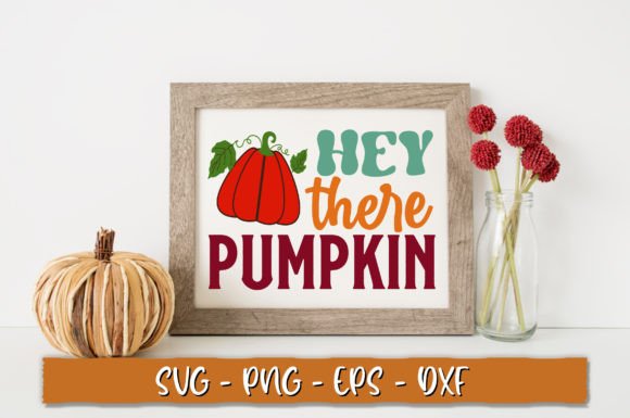 Hey There Pumpkin SVG, Retro Fall