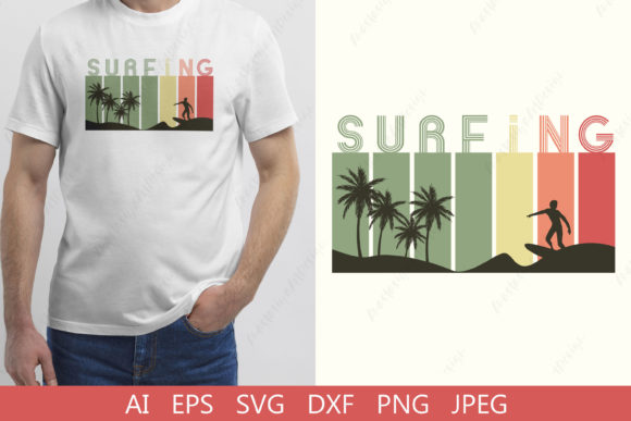 Retro Surfing Svg, Summer Beach Shirt